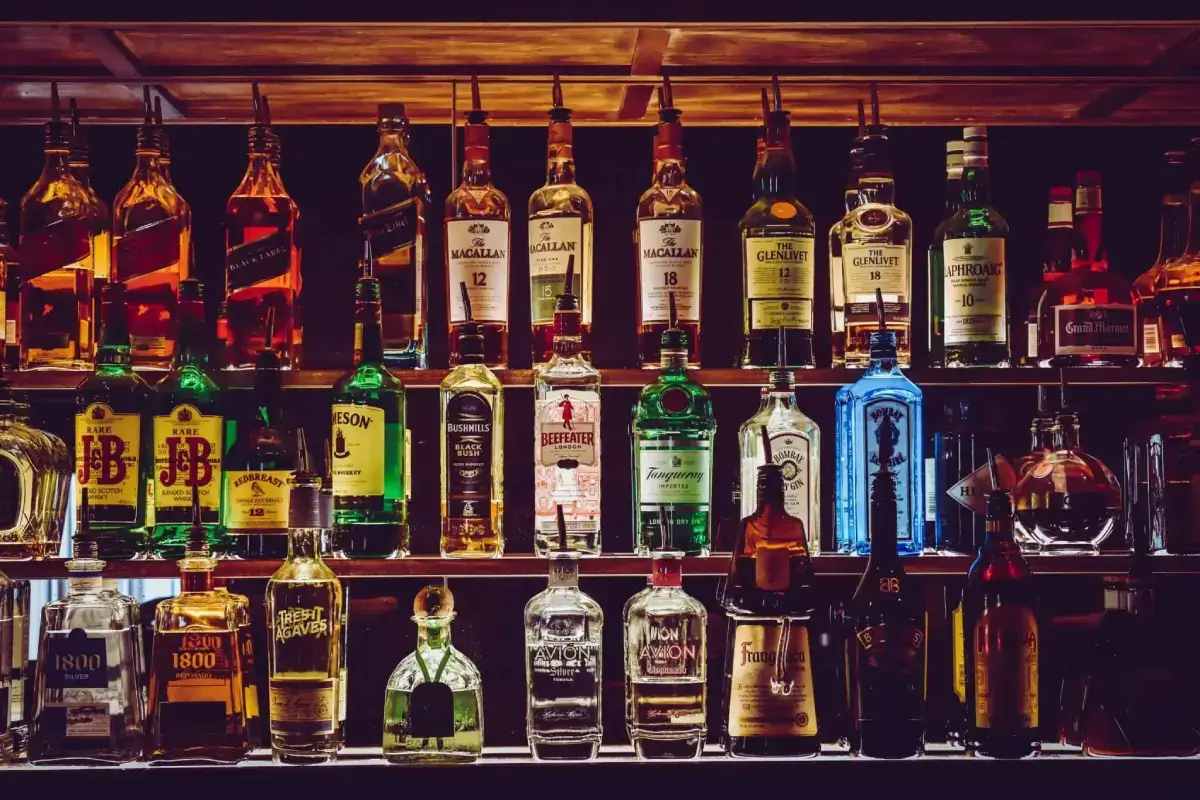 Assorted drinks in Thailand Bar