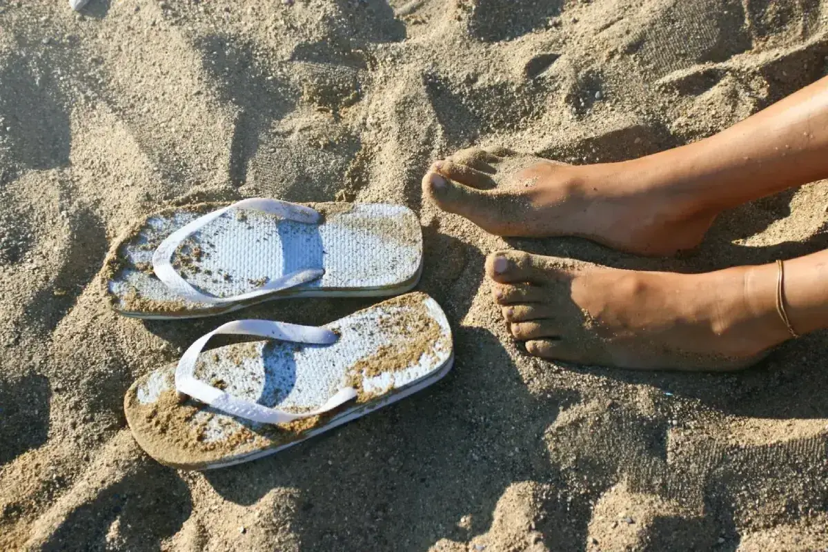 Feet on Sand at Beach