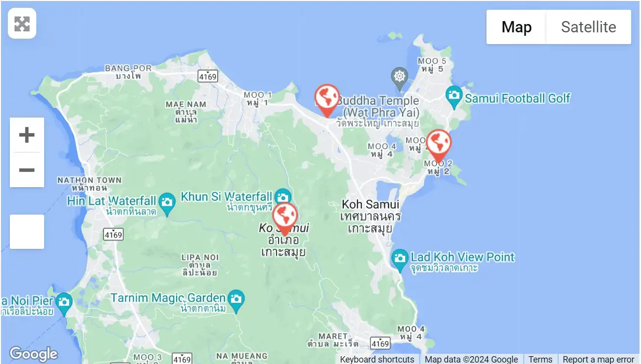 Map of Koh Samui
