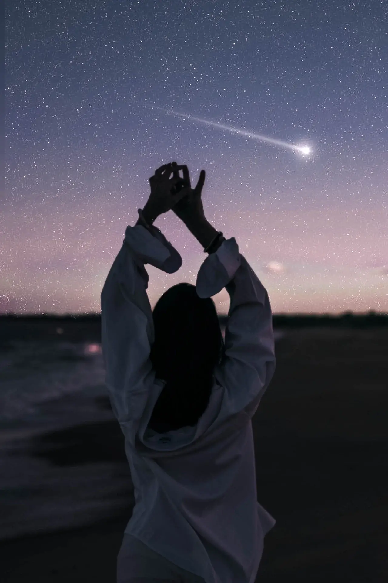 Heaven with stars over the beach in Koh Phangan